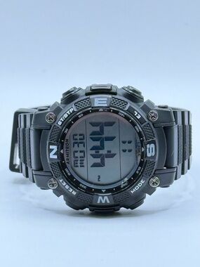 ARMITRON MENS PRO SPORT CHRONOGRAPH BLACK RESIN STRAP WATCH 40mm